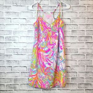 EUC Lilly Pulitzer Scuba to Cuba Silk Slip Dress Size XS